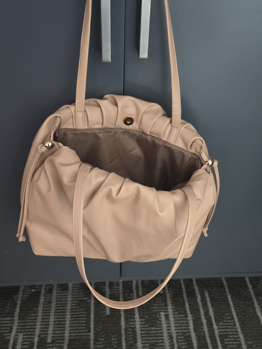 Victoria's Secret Nude Beige Gathered Shoulder Bag